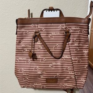 Radley London NWOT Brown Striped Tote backpack